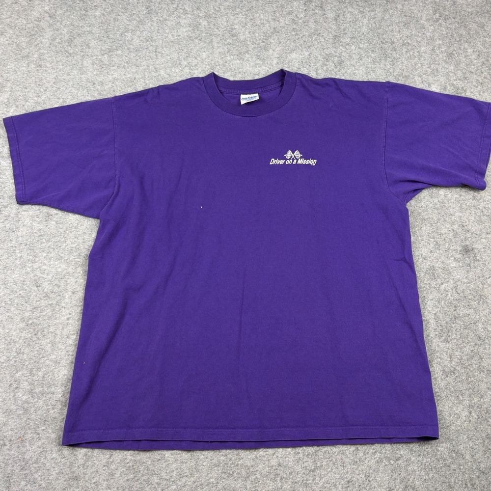 Nascar T-Shirt Mens XXL Purple 57 Classic Driver On A Mission Graphic Y2K 90s